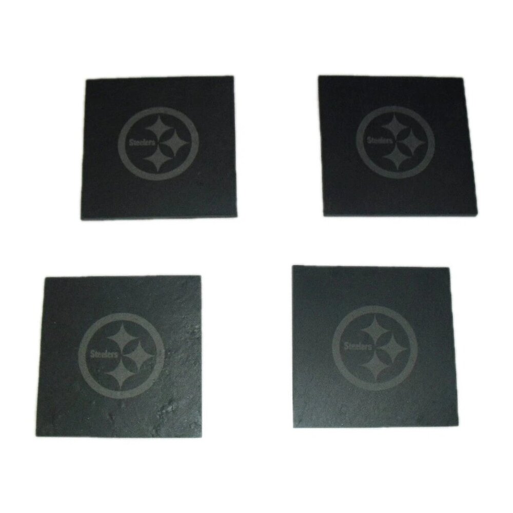 Pittsburgh Steelers Slate Material Coaster Set of 4 Drink Beverage New Nfl